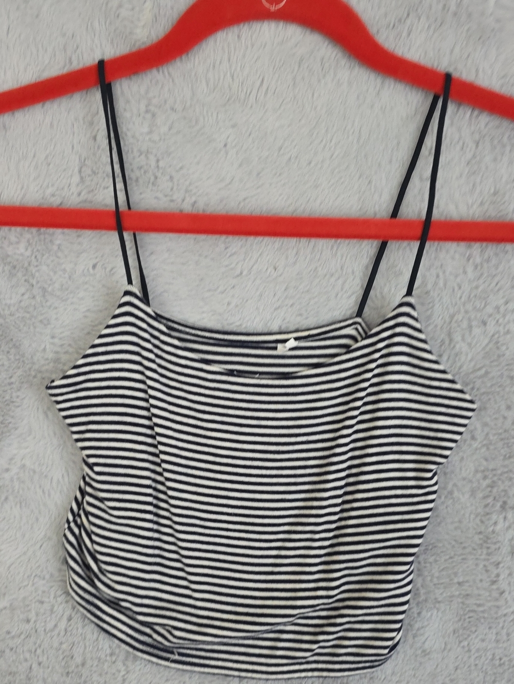 PS Basics by PacSun Striped Crop Cami Tank Top Black White Women's Small